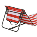Outsunny Garden Beach Chair Mat, Sun Lounger Seats with Adjustable Back