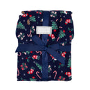 Ladies Flannel Pyjamas - Navy Ditsy Christmas