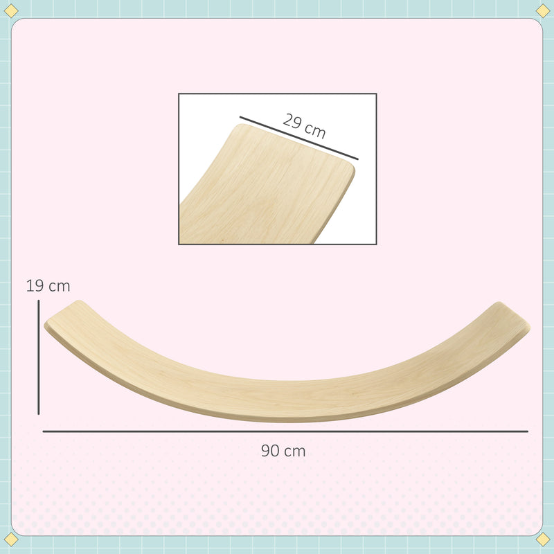 AIYAPLAY Kids Wooden Balance Board for Children, for 3-8 Years Old, Natural