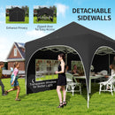 Outsunny 3 X 6m Pop Up Gazebo With Sides, Peak Top Garden Party Tent Marquee