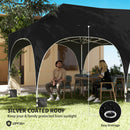Outsunny 3 X 6m Pop Up Gazebo With Sides, Peak Top Garden Party Tent Marquee