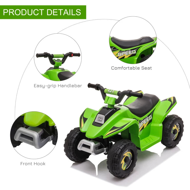 HOMCOM 6V Kids Electric Toy Car  aged 18-36 months - Green