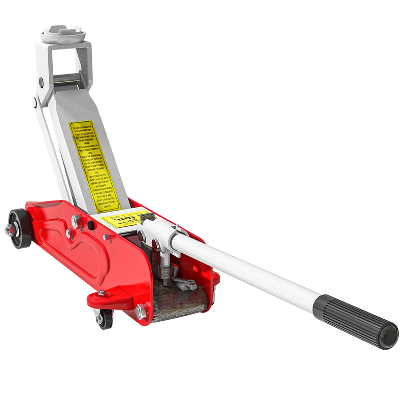 HOMCOM Hydraulic Low Profile Car Jack 2 Ton Capacity for Car Garage Tyre Repair