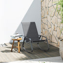 Outsunny Garden Rocking Chair With Armrests, High Back