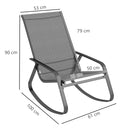 Outsunny Garden Rocking Chair With Armrests, High Back