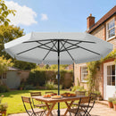 Outsunny 3 m Garden Parasol with Tilt & Crank, UPF30+ Outdoor Table Umbrella