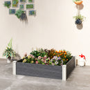Outsunny Vinyl Raised Garden Bed Kit, 3 x 3 x 1ft Modular Garden Box