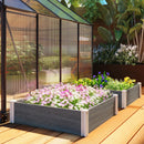 Outsunny Vinyl Raised Garden Bed Kit, 3 x 3 x 1ft Modular Garden Box