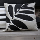 Fusion Leaf Print Filled Cushion in Natural