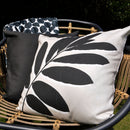 Fusion Leaf Print Filled Cushion in Natural