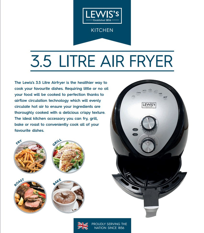 Lewis's 3.5L Compact Air Fryer