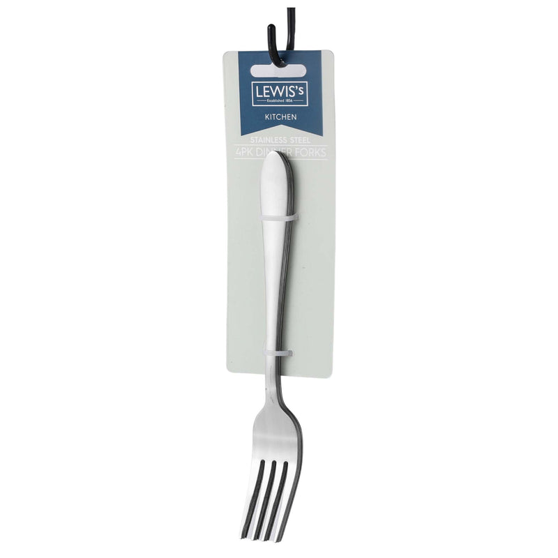 Lewis's Loose Cutlery Dinner Fork - 4 Pack