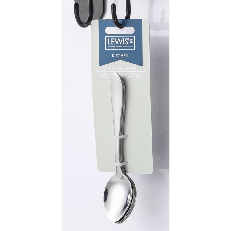 Lewis's Loose Cutlery Teaspoon - 4 pack