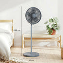 HOMCOM 40 Cm Standing Pedestal Fan, Quiet Electric Cooling Floor Fan, Grey
