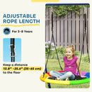 AIYAPLAY 6 in 1 Kids Swing Set with 3 Swings, Climbing Net and Ladder