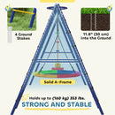 AIYAPLAY 6 in 1 Kids Swing Set with 3 Swings, Climbing Net and Ladder