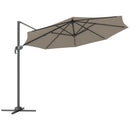 Outsunny 3 X 3(m) Cantilever Parasol Garden Umbrella With Cross Base
