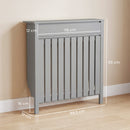 HOMCOM Radiator Cover With Drawer And Vertical Slats Grey