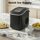 HOMCOM Countertop Ice Maker Machine Self-Cleaning 2 Sizes Black