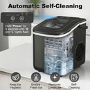 HOMCOM Countertop Ice Maker Machine Self-Cleaning 2 Sizes Black