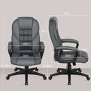 HOMCOM Executive Office Chair with High Back, Computer Chair, Charcoal Grey