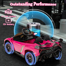 4WD Kids Ride On Sports Car Lamborghini with Taillights-Pink