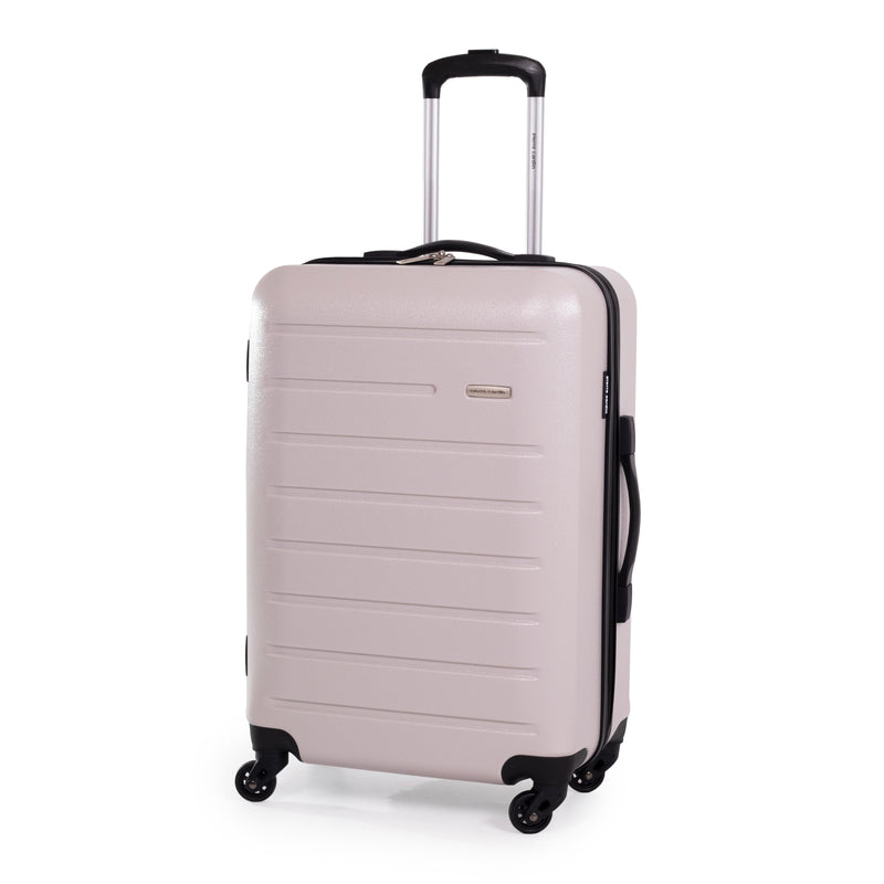 Pierre Cardin Hard Shell Lightweight 4 Wheel Durable Travel Suitcase.