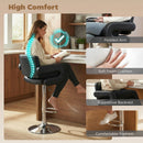 HOMCOM Bar Stools Adjustable Swivel With Armrest Set Of 2 Black