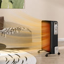 HOMCOM White 2000W 9 Fin Oil Filled Heater Radiator For Home