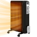 HOMCOM White 2000W 9 Fin Oil Filled Heater Radiator For Home