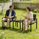 Outsunny 3 Pieces Garden Bistro Set for 2, Outdoor Bistro Table and Chairs