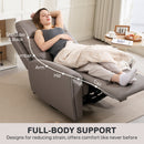 HOMCOM Recliner Armchair, Manual Reclining Chair for Living Room, Grey