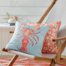 Fusion Lobster Outdoor Filled Cushion in Orange