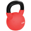 HOMCOM 10KG Kettlebell with Soft Body and Non-Slip Handle, Red