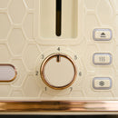 HOMCOM 1.7L Kettle And Toaster Set With Defrost Reheat And Crumb Tray Beige