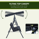 Outsunny Swing Chair 3 Seater - Black