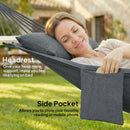 Outsunny Cotton Hammock, Soft Portable Swing Chair w/ Headrest