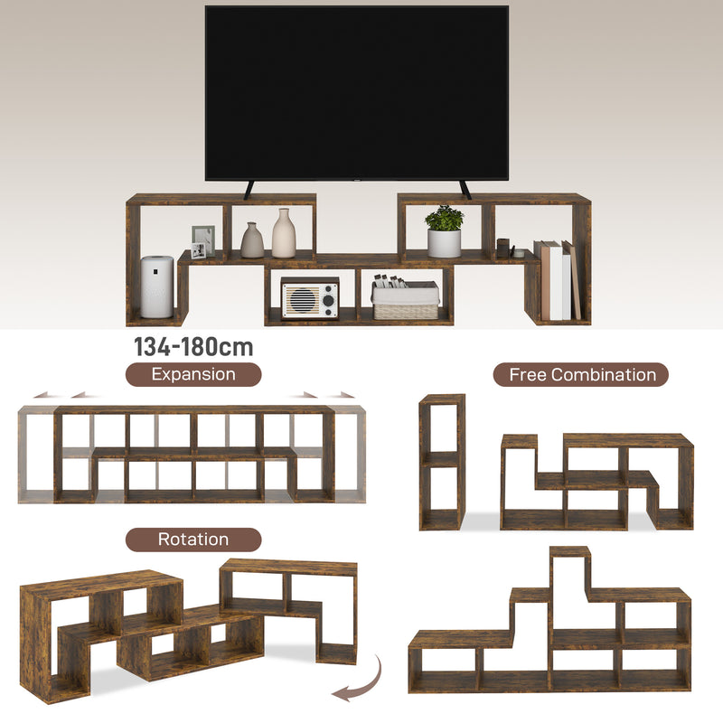 HOMCOM TV Unit for TVs up to 75 Inches, Free Combination TV Stand