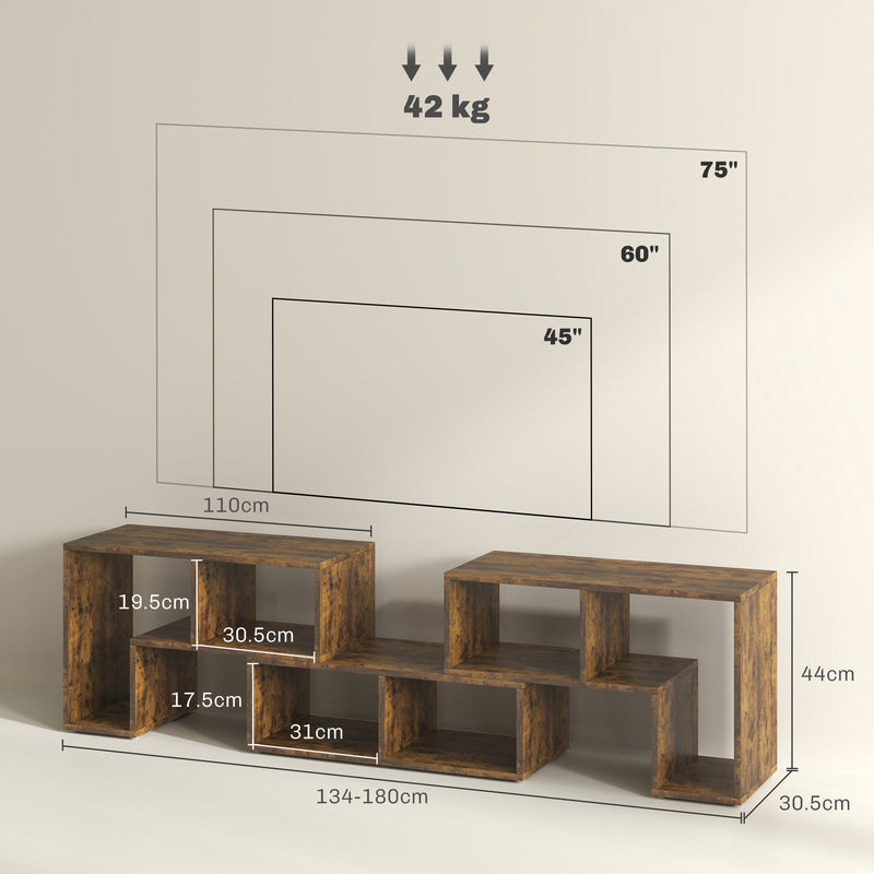 HOMCOM TV Unit for TVs up to 75 Inches, Free Combination TV Stand