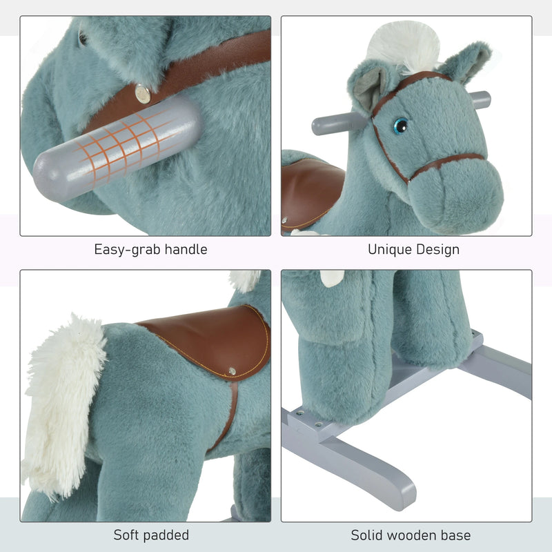 HOMCOM Children Rocking Horse - Blue