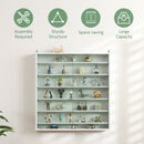 HOMCOM 7-Tier Wall Display Cabinet w/ Shelves Glass Doors