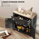 HOMCOM Sideboard, Kitchen Storage Cabinet w/ Adjustable Shelf, Drawer, Black