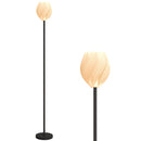 HOMCOM 3D Printed Standing Lamp with Rose Shade, 3 Colour Temperature, White