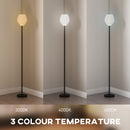 HOMCOM 3D Printed Standing Lamp with Rose Shade, 3 Colour Temperature, White