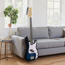 SPORTNOW 4 String Full Size Electric Bass Guitar for Beginner with Amp, Blue