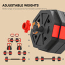 SPORTNOW 6-in-1 Adjustable Weight Dumbbells Set, Free Weights Set, Red