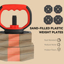 SPORTNOW 6-in-1 Adjustable Weight Dumbbells Set, Free Weights Set, Red