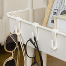 HOMCOM 3-Tier Utility Cart, Rolling Serving Trolley with Baskets and Hooks