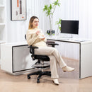 HOMCOM Drafting Stool Chair with Adjustable Armrest for Standing Desk, Black