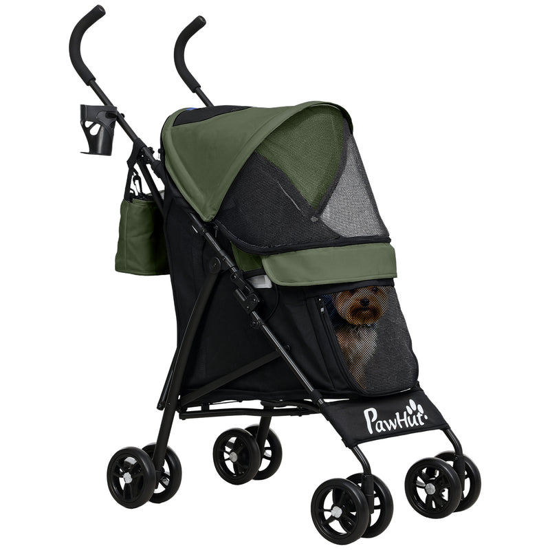 PawHut Lightweight Foldable Dog Stroller for Mini Dogs
